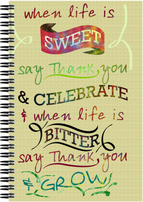 

Art Emporio A5 Notebook(Say Thank You, Multicolor)