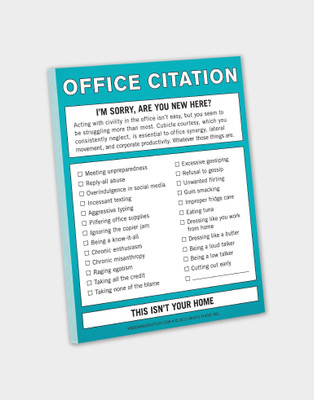 

Knock Knock A4 Note Pad(Office Citation, Multicolor)