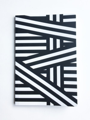 

TheDesignWiz A5 Notebook(B&W Monochrome Stripes Notebook, Black, White)
