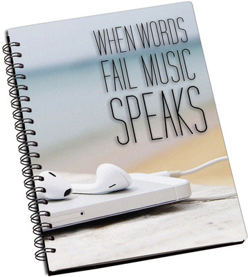 

Rangeele Inkers A5 Notebook(When Word fail Music Speaks, Multicolor)
