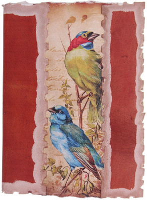 

Craft Play A5 Diary(Bird With Deckledge Leather, Multicolor)