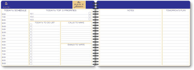 Nourish A5 Size Daily Planner A5 Planner/Organizer Ruled 75 Pages(Blue)