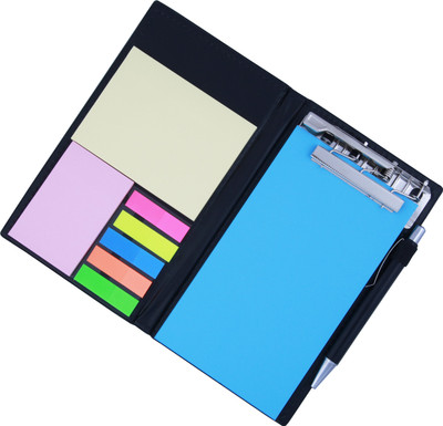 

COI A5 Memo Pad(MEMO NEON BLUE NOTE PAD/MEMO NOTE BOOK WITH STICKY NOTES & CLIP HOLDER IN DIARY STYLE, NEON BLUE)