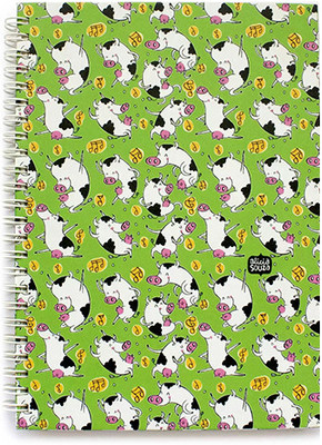 

Alicia Souza A5 Writing Pad(Cow dance, Multicolor)