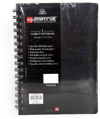

BILT B5 Notebook(ONE SUJECT, Black, Pack of 3)