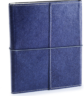 

Eco-Leatherette A5 Journal(Handcrafted, Navy Blue)
