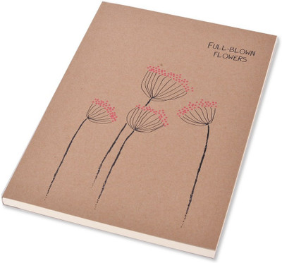 

Enwraps Regular Notebook(Full Blown Flowers (Thick)RD, Brown)
