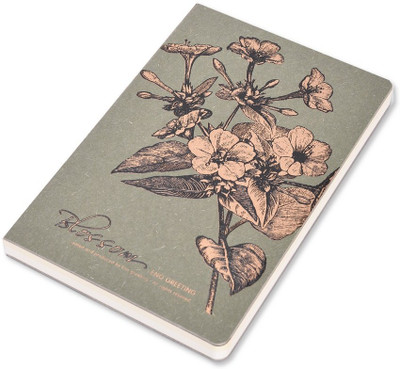 

Enwraps Regular Notebook(EG Series - Vintage Design Blossom, Green)