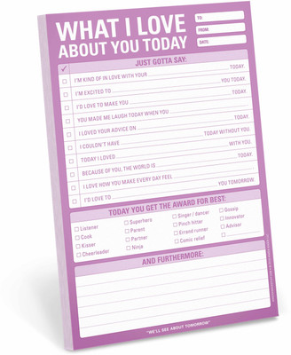 

Knock Knock A4 Notebook(What I Love about you Today, Multicolor)
