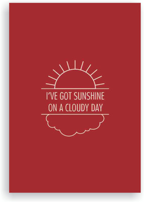 Goodwork A5 Notebook(Sunshine On A Cloudy Day Notebook, Red)