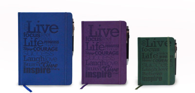 Tiara Diaries B5 Notebook(2016-2017 Designer De Moda DO LIVE, Blue,Purle,Green, Pack of 3)