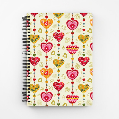 

RAYITE A5 Diary(Hearts, Multicolor)