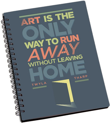 

Rangeele Inkers A5 Notebook(Art Is The only Way To run Away, Multicolor)