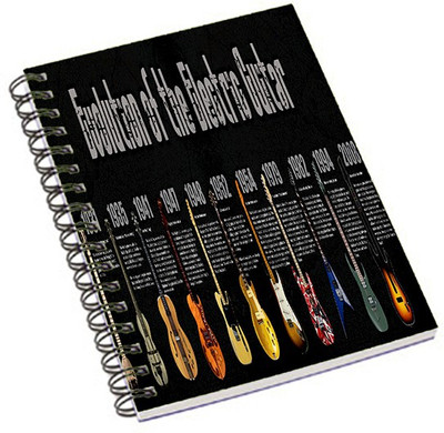 

Shopmania A5 Notebook(Evolution of the Electricguitar, Multicolor)