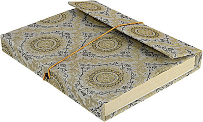 

Lal Haveli Regular Diary(Handmade Paper Silk Cover Office Diary Notebook Journal Book With Pen, Grey)