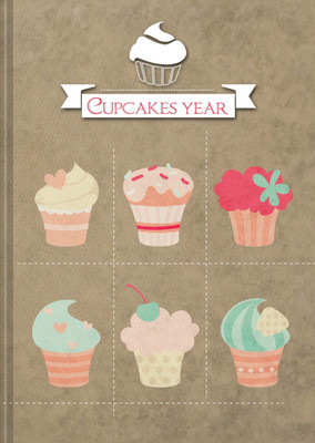 

Tiara Diaries A5 Notebook(CUPCAKES, MIX COLOR)