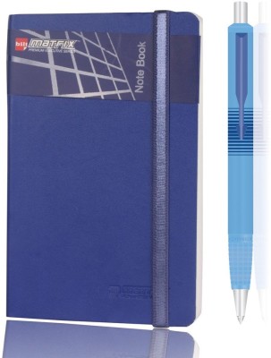 

Bilt Matrix A6 Notebook(Note Book Combo with Parker Ball Pen, Blue)