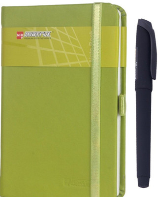 

Bilt Matrix A5 Notebook(Matte Black Gel Pen with PUA5 Note Book, Green)