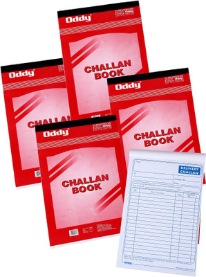 Oddy Regular Delivery Challan(1/8 Triplicate Delivery Order, White, Pack of 5)