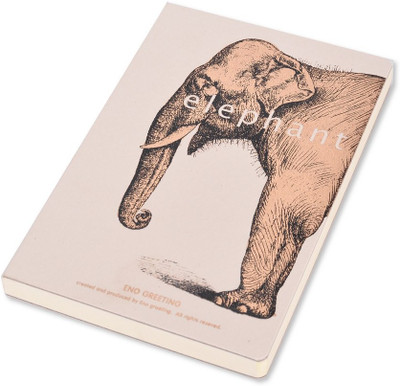

Enwraps Regular Notebook(EG Series - Vintage Design Elephant, Cream)