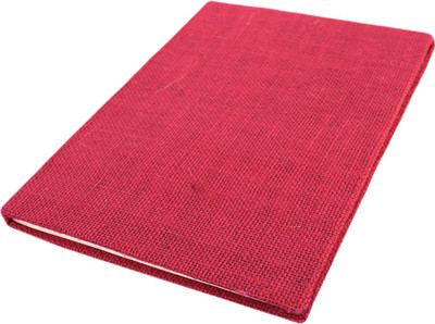 

eShilp Regular Journal(Handmade Diary-Jute Fabric Cover-Pasted Binding Size 25x18x1.3 Cm, Red)