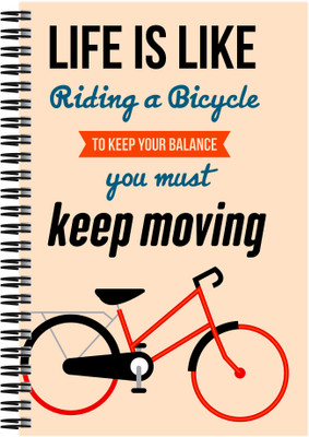 

Art Emporio A5 Notebook(Life is Like Riding Bycyle, Multicolor)
