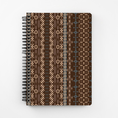 

RAYITE A5 Diary(Brown Tribal Strips, Multicolor)