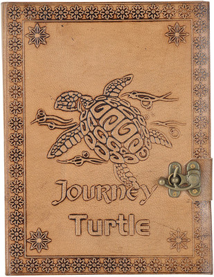 

Hare Krishna Handicrafts A5 Diary(Journey Turtle Emboss leather Diary, Tan)