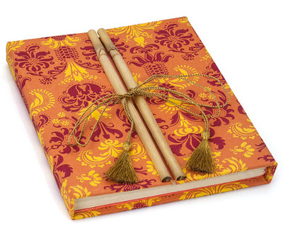 Urvee Products B7 Diary(Handmade, Orange, Red, Yellow)