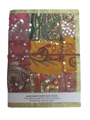 

Craft Expo A5 Diary(Craft Expo Handmade Diary With Golden Border (8x6x0.8 Inches), Multicolor)