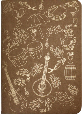 Ashvita Design Studio Recycled Handmed A5 Notebook Unruled 72 Pages(Brown)