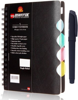 

Tech 360 A5 Notebook(Matte Black Pen With A5 Notebook, Black)