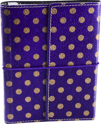 

Eco-Leatherette A6 Diary(Handcrafted Soft Cover Journal, Purple, Gold), Gold;purple