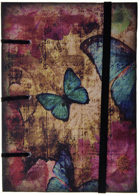 

Craft Play A5 Diary(Rust Multi Butterfly With Elastic, Multicolor)