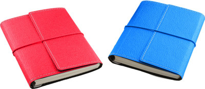 

Eco-Leatherette A6 Notebook(Combo, Dark Pink, Turquoise, Pack of 2)