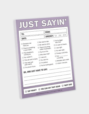 

Knock Knock A4 Note Pad(Just Sayin', Multicolor)