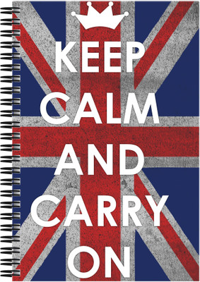 

Art Emporio A5 Notebook(Keep Calm Carry On British, Multicolor)