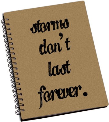 

ShopMantra A5 Notebook(Storms Don't Last Forever Designer Spiral Notebook, Multicolor, Pack of 2)