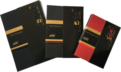 

Notex Assorted Journal(Felt Collection, Deep Red, Tan Brown, Sombre Black, Pack of 9)