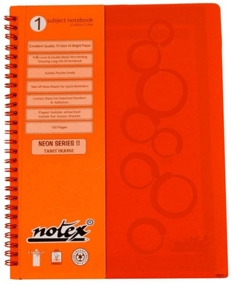 

Notex B5 Diary(NEON SERIES - SINGLE SUBJECT NOTEBOOK, Orange)