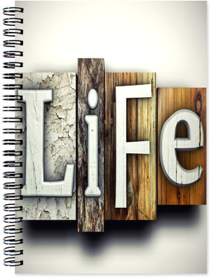 VenTechno Life Theme Wirebound Ruled Paper Sheets Personal and Office Stationary Notebooks Diary A5 Diary Ruled 160 Pages(Multicolor)