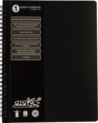 

Notex B5 Diary(NEON SERIES - SINGLE SUBJECT NOTEBOOK, Black)