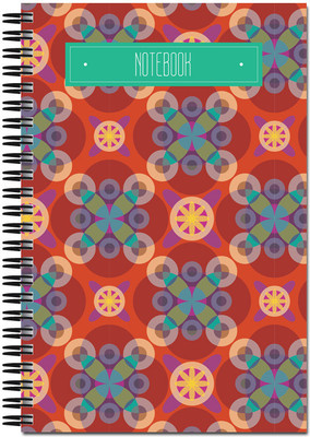 Art Emporio A5 Notebook(Floral Patters, Red)