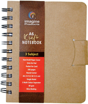 

Imagine Products A6 Notebook(Ruled, Brown)