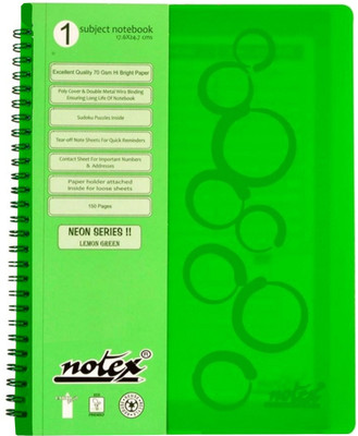 

Notex B5 Diary(NEON SERIES - SINGLE SUBJECT NOTEBOOK, Green)