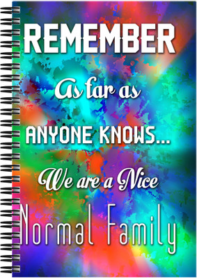 

Art Emporio A5 Notebook(We are a Normal Family, Multicolor)
