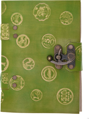 

Craft Play A5 Diary(Special Binding Coin Embossed With Lock, Green)