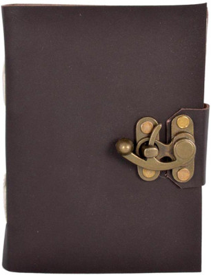 CRAFT CLUB leather diary with lock Regular Diary UNRULED 200 Pages(Tan)