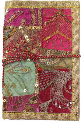 

Rstore Mini Diary(Handmade Chamak Jari Bahi (Size 6x4 inch), Multicolor)