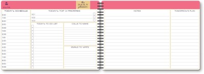 Nourish A5 Size Daily Planner A5 Planner/Organizer Ruled 75 Pages(Peach)